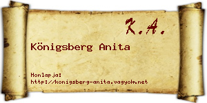 Königsberg Anita névjegykártya